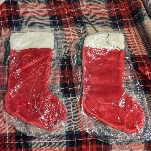 Christmas plush stockings small 14" medium 17" large 20" - Picture 4 of 6